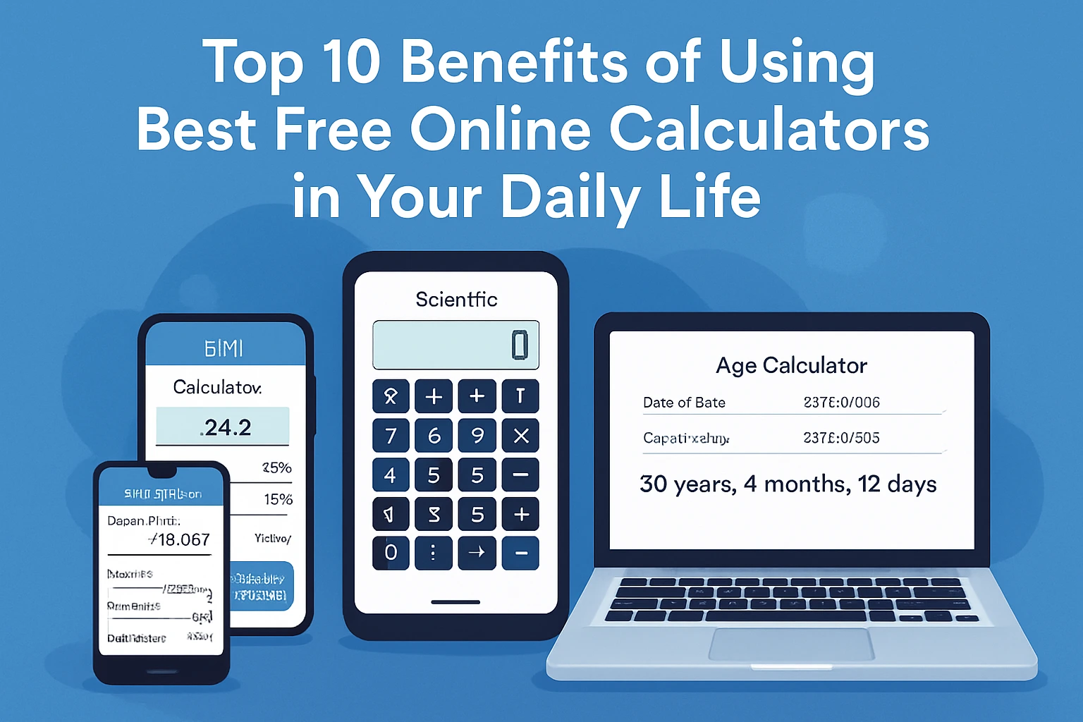 Top 10 benefits of using an online percentage calculator illustrated in flat style