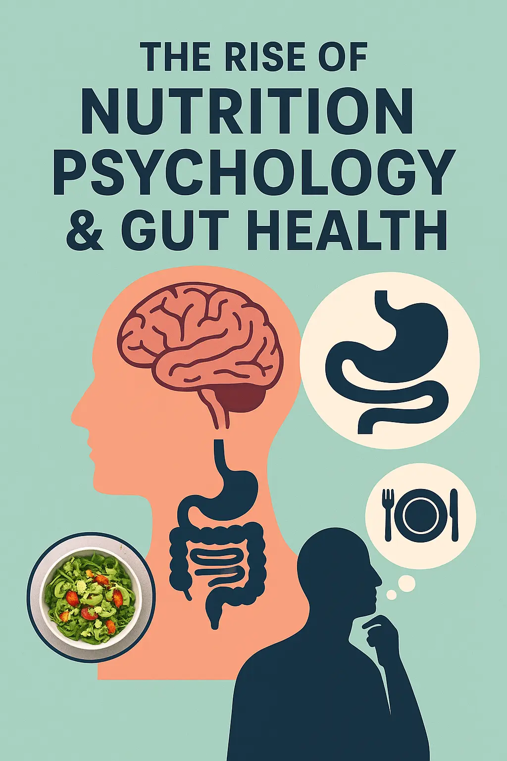 Infographic showing the rise of nutrition psychology and gut health in improving BMI tracking
